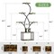 62-Inch Tall Tree-Shaped Indoor Plant Stand with 3-Head Full-Spectrum Grow Lights 8-Tier Corner Display Shelf
